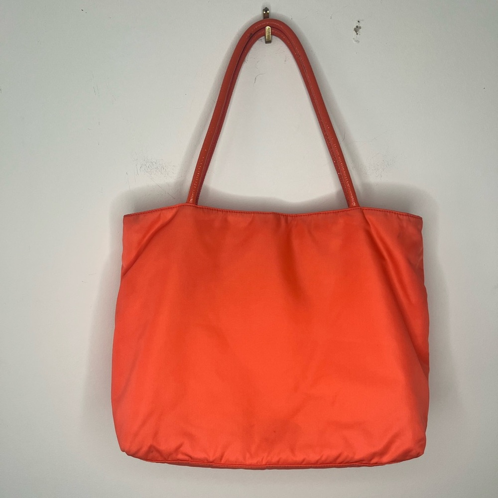 Prada Orange Nylon Tessuto City Tote - Picture 2 of 16